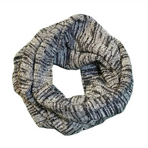 Victoria's Secret PINK Black Black-White Heathered Infinity Scarf